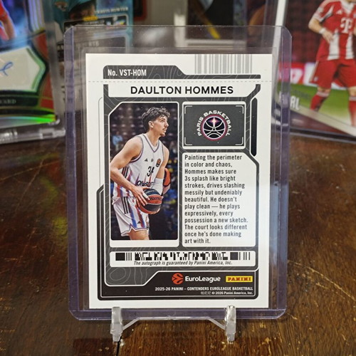 2025-26 Panini Contenders EuroLeague Holo Daulton Hommes autograph card
