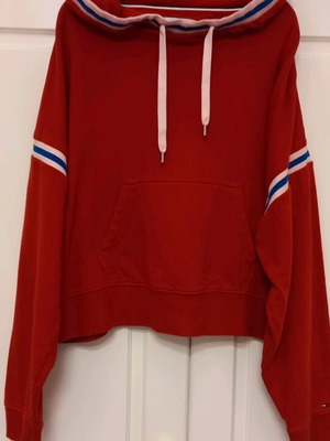 Crop hoodie Tommy Jeans like new, red