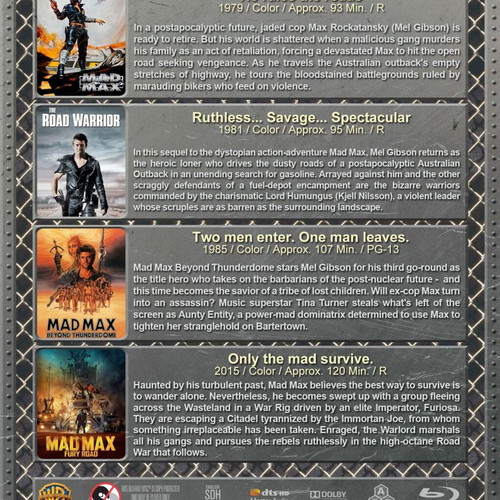 Mad Max Anthology Blu-ray set like new with Greek subtitles