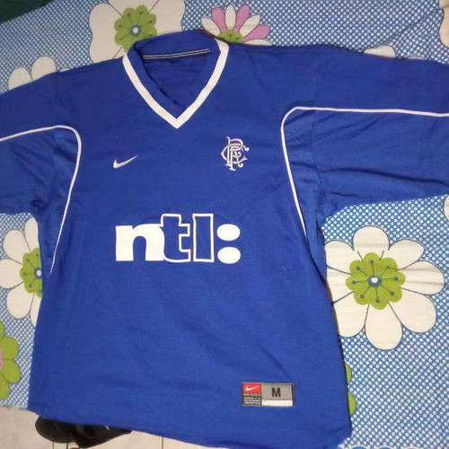Rangers 1999-2000 team jersey used, size M