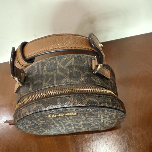 Calvin Klein round crossbody bag, brown