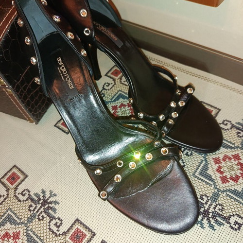 Sergio Rossi summer sandals with strass, size 38.5, like new