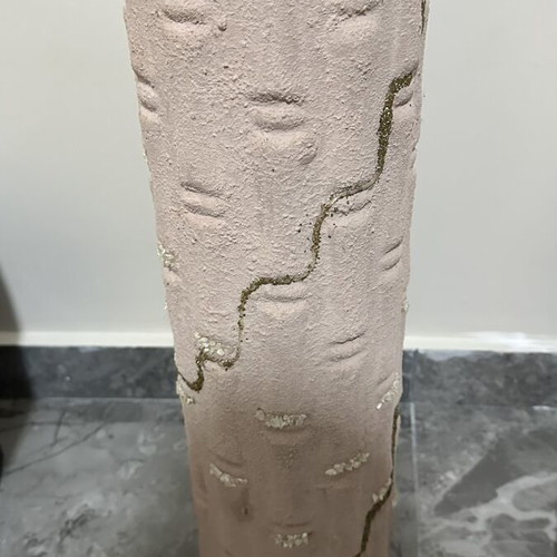 Large handmade glass floor vase