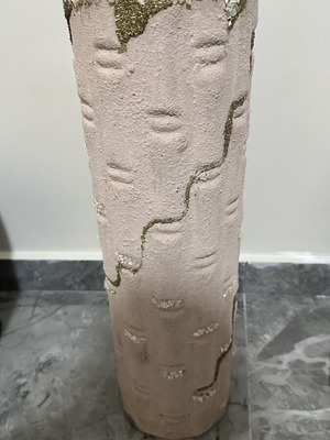 Large handmade glass floor vase