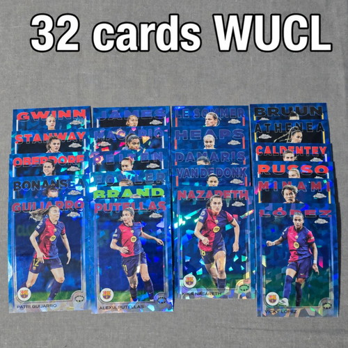 WUCL 32 football cards, Topps Chrome and Knockout