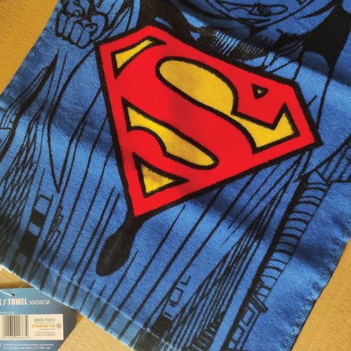 Superman hand face towel new