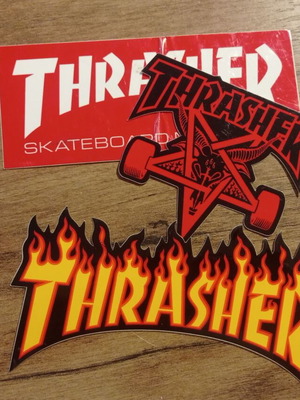 Αυτοκόλλητα Thrasher skateboard magazine, σετ 3
