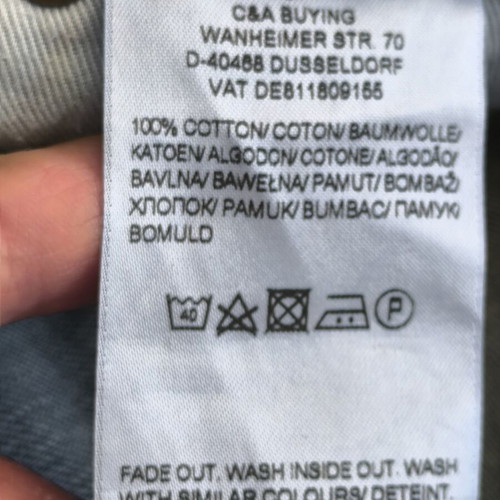 C&A men's jeans size S-M, like new, 100% cotton, blue