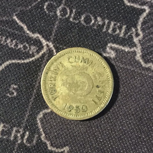 Turkey 5 Kurus coin 1950
