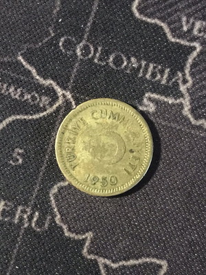 Turkey 5 Kurus coin 1950