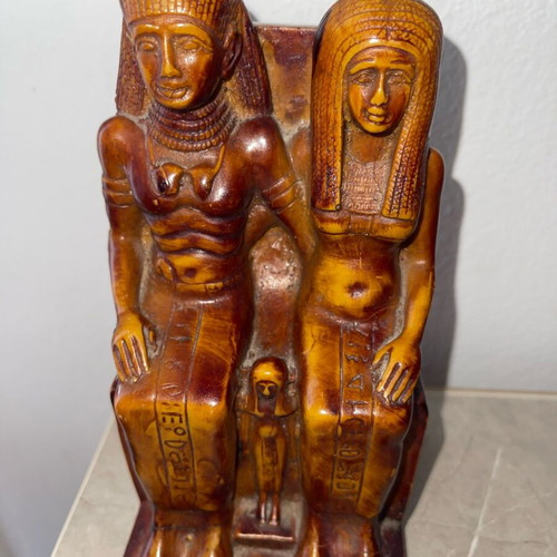 Decorative statue couple inspired by Ancient Egypt like new