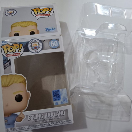 Erling Haaland Funko Pop box and inner plastic