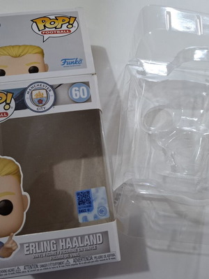 Erling Haaland Funko Pop box and inner plastic