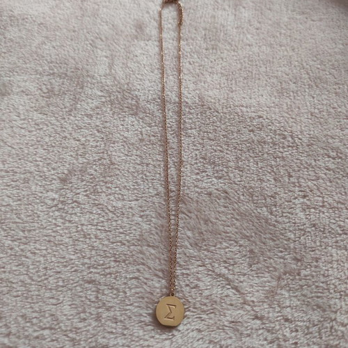 Rose gold necklace with letter Σ new