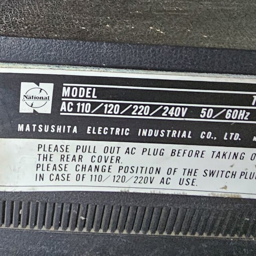 Vintage black and white National television refurbished