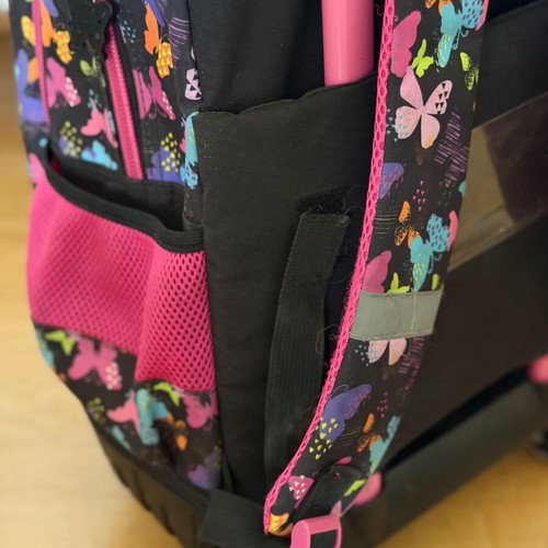 School bag set with trolley, lunch bag, and pencil case used