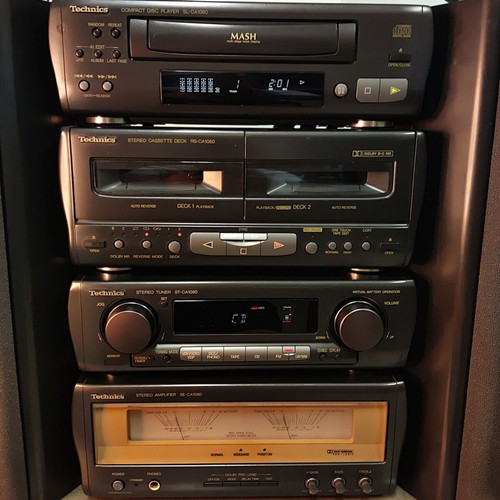 Technics SC-CA1080 / CA1060 Vintage Hi-Fi Component System used with speakers