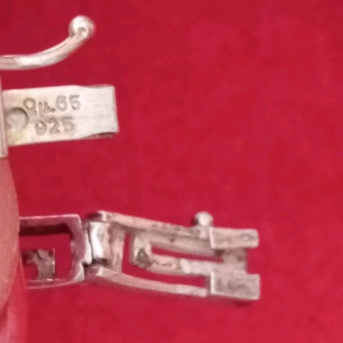 Silver 925 bracelet ancient Greek style new, with safety clasp