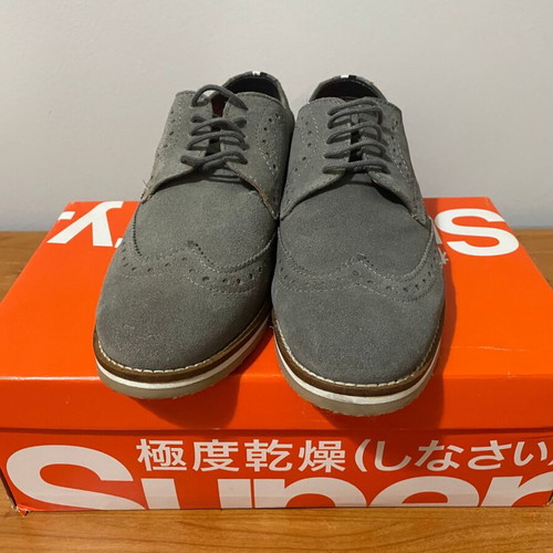 Superdry Brogue shoes used, gray, size 41