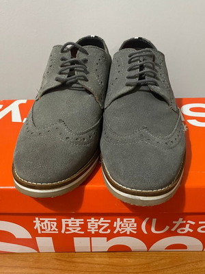 Superdry Brogue shoes used, gray, size 41