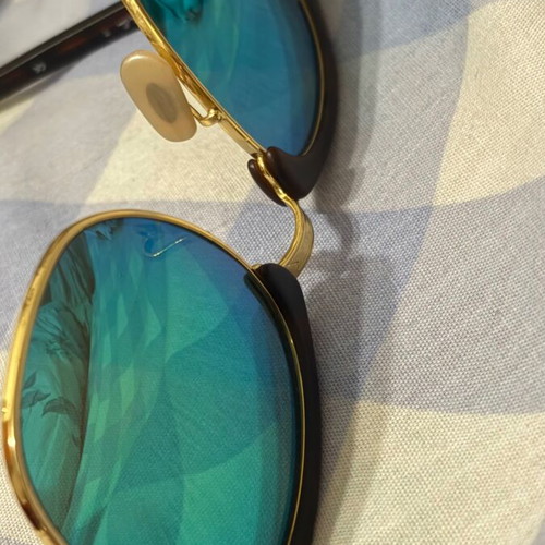 Ray-Ban Clubmaster RB3016 1145/19 51mm sunglasses used, tortoise green mirror