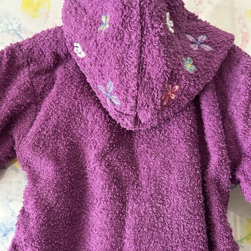 Zara Home purple bathrobe size 84-97 cm like new with embroidered details