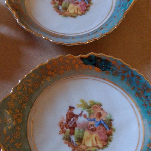 Set of 5 vintage decorative plates OTO Prima Porcelane like new