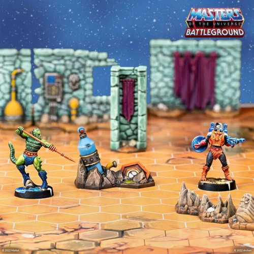 MOTU Battleground Evil Warriors Faction Wave 3 sealed set with minis and cards new