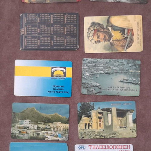 Phone cards used singles, pack of 14 (4 from 1993 & 10 from 1994)