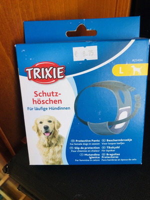 Βρακάκι υγιεινής Trixie L (50-59cm) μαύρο καινούργιο