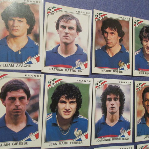 Panini Mexico 86 stickers used, France team