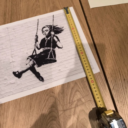 Banksy Girl On Swing print like new