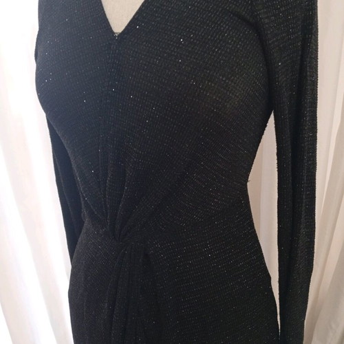 Pull & Bear elastic black glitter dress medium like new