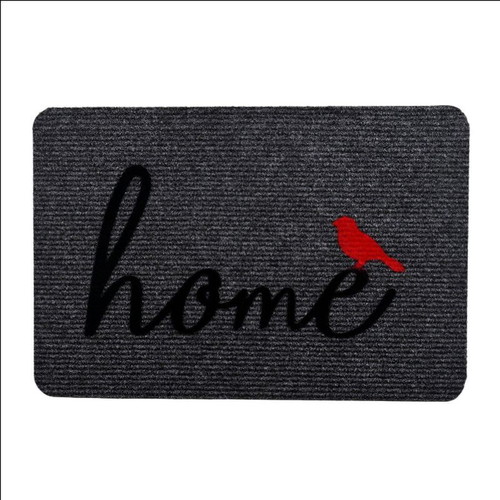Flocky E-0569C carpet door mat with anti-slip backing gray 40×60cm Sidirela new