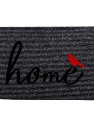 Flocky E-0569C carpet door mat with anti-slip backing gray 40×60cm Sidirela new