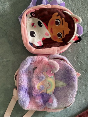 Children's pink backpack bags like new without wear