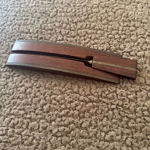 Wooden vintage paper cutter with base like new