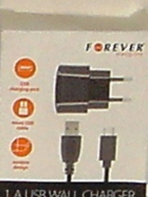 Forever TC-03 USB wall charger με micro USB καλώδιο σφραγισμένη συσκευασία καινούργιο
