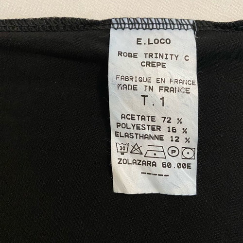 Black short dress E.LOCO France like new