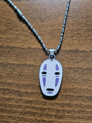 No-face necklace from Spirited Away like new, silver
