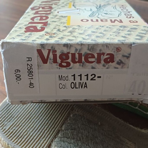 Viguera canvas espadrilles handmade new size 40 green