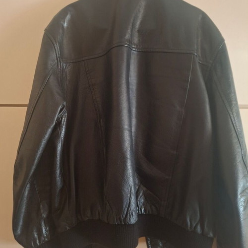 Leather jacket black XL like new
