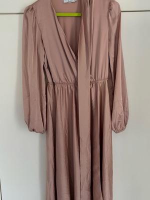 Satin dress new midi by Diamond Creations, beige pink