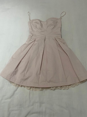 Bershka dress used pink strapless, size small