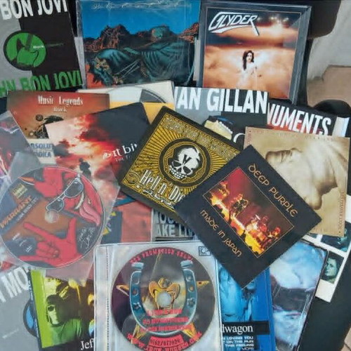 Rock CD and DVD collection used, 25 promo albums