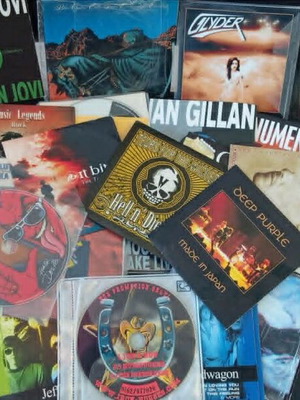 Rock CD and DVD collection used, 25 promo albums