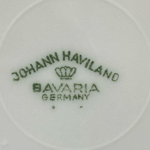 Johann Haviland Bavaria Germany vintage porcelain plates set of 4, 12.5cm, like new