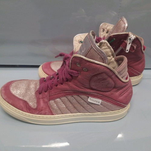 Children's leather high sneakers size 33 used, pink
