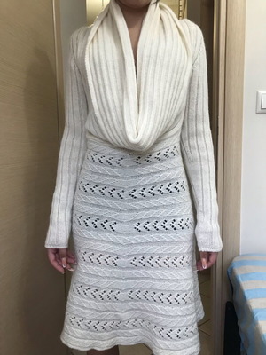 E-go knitted dress cream like new