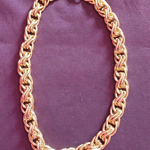 Women's chain with double steel weave gold color like new